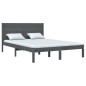 vidaXL Estructura de cama madera maciza de pino gris 120x200 cm vidaXL Estructura de cama madera maciza de pino gris 120x200 cm