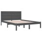 vidaXL Estructura de cama madera maciza de pino gris 120x200 cm vidaXL Estructura de cama madera maciza de pino gris 120x200 cm
