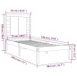 vidaXL Estructura de cama madera maciza 75x190 cm vidaXL Estructura de cama madera maciza 75x190 cm