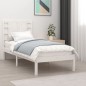 vidaXL Estructura de cama individual madera maciza blanco 90x190 cm vidaXL Estructura de cama individual madera maciza blanco 90x190 cm