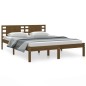 vidaXL Estructura de cama madera maciza de pino marrón miel 120x200 cm vidaXL Estructura de cama madera maciza de pino marrón miel 120x200 cm