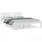 vidaXL Estructura de cama madera maciza de pino blanco 120x200 cm vidaXL Estructura de cama madera maciza de pino blanco 120x200 cm