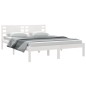 vidaXL Estructura de cama madera maciza de pino blanco 120x200 cm vidaXL Estructura de cama madera maciza de pino blanco 120x200 cm