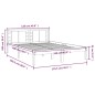 vidaXL Estructura de cama madera maciza de pino blanco 120x200 cm vidaXL Estructura de cama madera maciza de pino blanco 120x200 cm