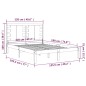 vidaXL Estructura de cama madera maciza doble pequeña negra 120x190 cm vidaXL Estructura de cama madera maciza doble pequeña negra 120x190 cm