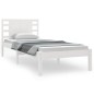 vidaXL Estructura de cama madera maciza de pino blanco 100x200 cm vidaXL Estructura de cama madera maciza de pino blanco 100x200 cm