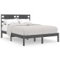vidaXL Estructura de cama madera maciza de pino gris 140x190 cm vidaXL Estructura de cama madera maciza de pino gris 140x190 cm