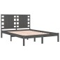 vidaXL Estructura de cama madera maciza de pino gris 140x190 cm vidaXL Estructura de cama madera maciza de pino gris 140x190 cm