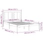 vidaXL Estructura de cama madera maciza de pino gris 140x190 cm vidaXL Estructura de cama madera maciza de pino gris 140x190 cm