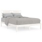 vidaXL Estructura de cama de madera maciza de pino blanco 140x190 cm vidaXL Estructura de cama de madera maciza de pino blanco 140x190 cm