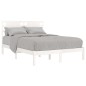 vidaXL Estructura de cama de madera maciza de pino blanco 140x190 cm vidaXL Estructura de cama de madera maciza de pino blanco 140x190 cm