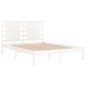 vidaXL Estructura de cama de madera maciza de pino blanco 140x190 cm vidaXL Estructura de cama de madera maciza de pino blanco 140x190 cm