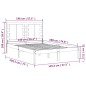 vidaXL Estructura de cama de madera maciza de pino blanco 140x190 cm vidaXL Estructura de cama de madera maciza de pino blanco 140x190 cm