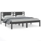 vidaXL Estructura de cama de madera maciza de pino gris 200x200 cm
