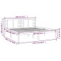 vidaXL Estructura de cama de madera maciza de pino gris 200x200 cm