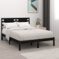 vidaXL Estructura de cama madera maciza negra Super King 180x200 cm vidaXL Estructura de cama madera maciza negra Super King 180x200 cm