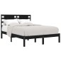 vidaXL Estructura de cama madera maciza negra Super King 180x200 cm vidaXL Estructura de cama madera maciza negra Super King 180x200 cm
