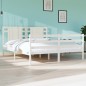 vidaXL Estructura de cama king madera maciza de pino blanco 150x200 cm vidaXL Estructura de cama king madera maciza de pino blanco 150x200 cm