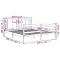 vidaXL Estructura de cama king madera maciza de pino blanco 150x200 cm vidaXL Estructura de cama king madera maciza de pino blanco 150x200 cm