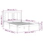 vidaXL Estructura de cama de madera maciza de pino negra 200x200 cm vidaXL Estructura de cama de madera maciza de pino negra 200x200 cm