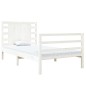 vidaXL Estructura de cama individual madera maciza blanco 90x190 cm vidaXL Estructura de cama individual madera maciza blanco 90x190 cm