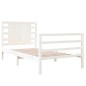 vidaXL Estructura de cama individual madera maciza blanco 90x190 cm vidaXL Estructura de cama individual madera maciza blanco 90x190 cm