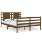 vidaXL Estructura de cama madera maciza marrón miel 120x190 cm vidaXL Estructura de cama madera maciza marrón miel 120x190 cm