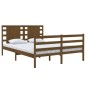 vidaXL Estructura de cama madera maciza marrón miel 120x190 cm vidaXL Estructura de cama madera maciza marrón miel 120x190 cm