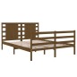 vidaXL Estructura de cama madera maciza marrón miel 120x190 cm vidaXL Estructura de cama madera maciza marrón miel 120x190 cm