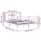 vidaXL Estructura de cama madera maciza marrón miel 120x190 cm vidaXL Estructura de cama madera maciza marrón miel 120x190 cm