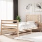 vidaXL Estructura de cama de madera maciza de pino 90x200 cm vidaXL Estructura de cama de madera maciza de pino 90x200 cm