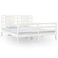 vidaXL Estructura de cama de madera maciza de pino blanca 160x200 cm vidaXL Estructura de cama de madera maciza de pino blanca 160x200 cm