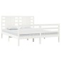 vidaXL Estructura de cama de madera maciza de pino blanca 160x200 cm vidaXL Estructura de cama de madera maciza de pino blanca 160x200 cm