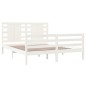 vidaXL Estructura de cama de madera maciza de pino blanca 160x200 cm vidaXL Estructura de cama de madera maciza de pino blanca 160x200 cm