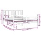 vidaXL Estructura de cama de madera maciza de pino blanca 160x200 cm vidaXL Estructura de cama de madera maciza de pino blanca 160x200 cm