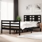 vidaXL Estructura de cama madera maciza de pino negro 120x200 cm vidaXL Estructura de cama madera maciza de pino negro 120x200 cm