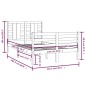 vidaXL Estructura de cama madera maciza de pino negro 120x200 cm vidaXL Estructura de cama madera maciza de pino negro 120x200 cm
