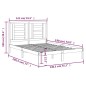 vidaXL Estructura cama madera maciza de pino doble marrón 135x190 cm vidaXL Estructura cama madera maciza de pino doble marrón 135x190 cm