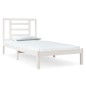 vidaXL Estructura de cama madera maciza de pino blanco 100x200 cm