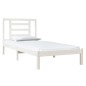 vidaXL Estructura de cama madera maciza de pino blanco 100x200 cm
