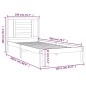 vidaXL Estructura de cama madera maciza de pino blanco 100x200 cm