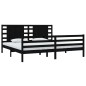 vidaXL Estructura de cama de madera maciza de pino negra 200x200 cm vidaXL Estructura de cama de madera maciza de pino negra 200x200 cm