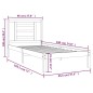 vidaXL Estructura de cama madera maciza de pino 90x190 cm vidaXL Estructura de cama madera maciza de pino 90x190 cm