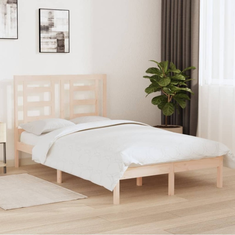 vidaXL Estructura de cama madera maciza 120x190 cm vidaXL Estructura de cama madera maciza 120x190 cm