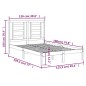 vidaXL Estructura de cama madera maciza 120x190 cm vidaXL Estructura de cama madera maciza 120x190 cm