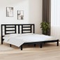 vidaXL Estructura de cama de madera maciza de pino negro 200x200 cm vidaXL Estructura de cama de madera maciza de pino negro 200x200 cm
