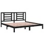 vidaXL Estructura de cama de madera maciza de pino negro 200x200 cm vidaXL Estructura de cama de madera maciza de pino negro 200x200 cm