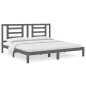 vidaXL Estructura de cama de madera maciza de pino gris 200x200 cm vidaXL Estructura de cama de madera maciza de pino gris 200x200 cm