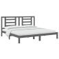 vidaXL Estructura de cama de madera maciza de pino gris 200x200 cm vidaXL Estructura de cama de madera maciza de pino gris 200x200 cm