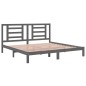 vidaXL Estructura de cama de madera maciza de pino gris 200x200 cm vidaXL Estructura de cama de madera maciza de pino gris 200x200 cm